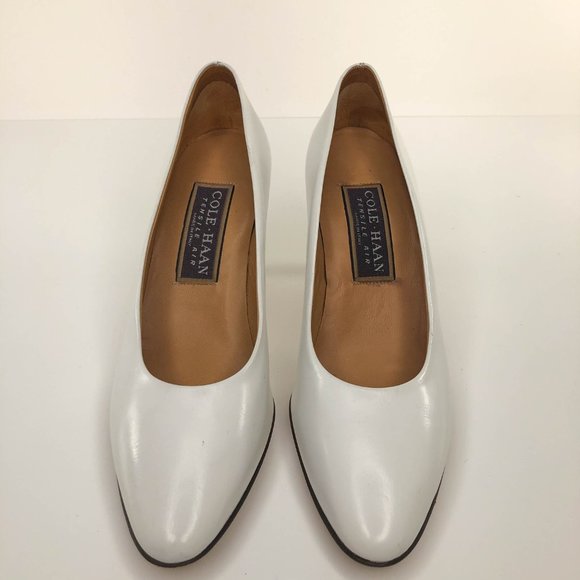 Cole Haan Tensile Air White Leather Slip Heels - Picture 6 of 11